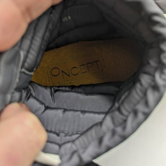 Oncept Lima Anthracite Puffer Slip On Boot Metallic Heel Water Resistant Size 8 - Picture 10 of 11